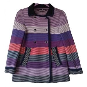 Marc by Marc Jacobs Colorblock Striped Heavy Knit Cardigan